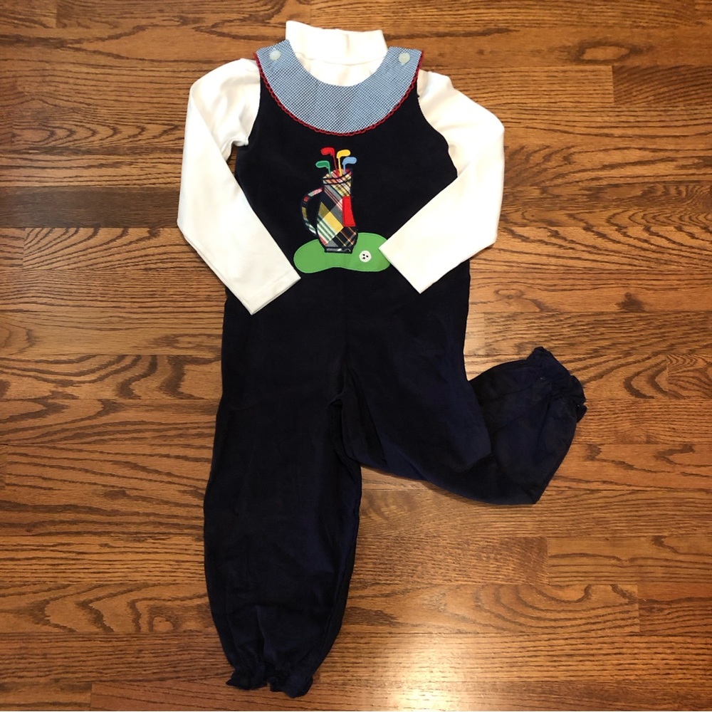 NEW Monday’s Child Smocked Long Bubble Golfing 4T